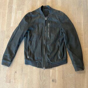 All Saints Suede Leather Jacket Mens Medium
